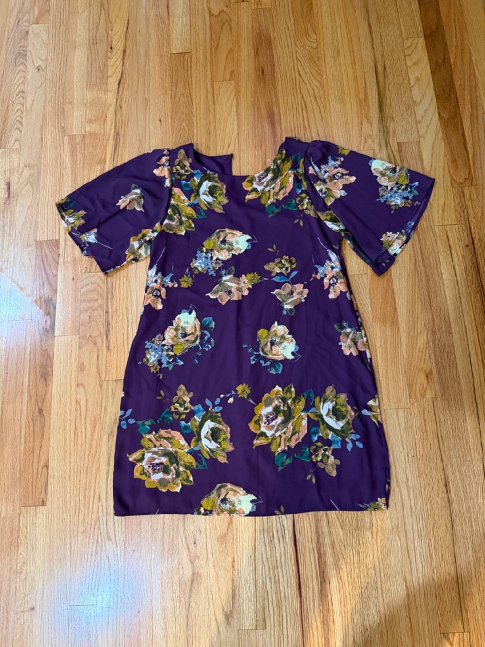 Everly Plum Floral Shift Dress